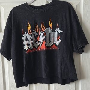 AC/DC Black and White Logo Tee
